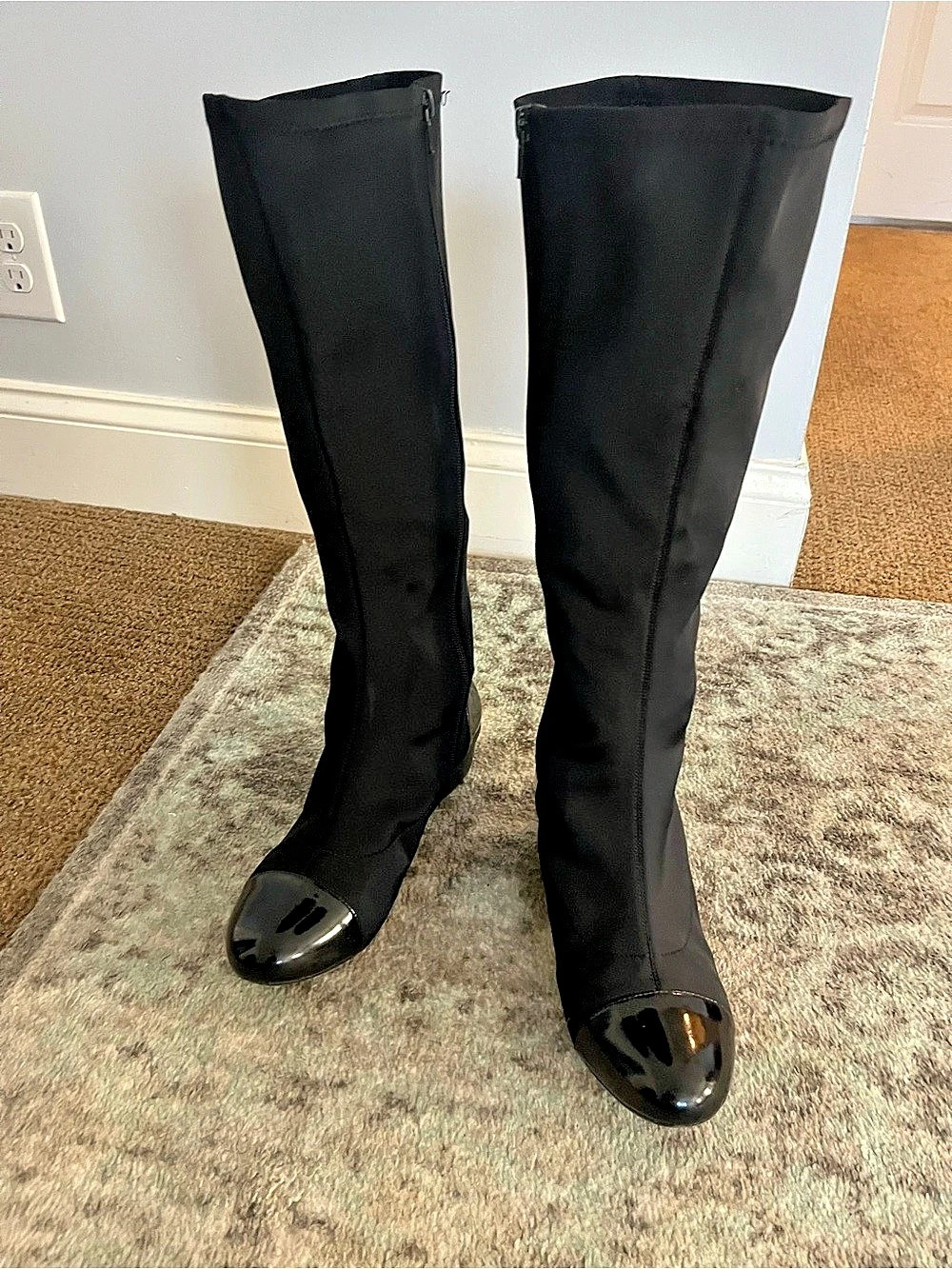 Black Heeled Boots Like New